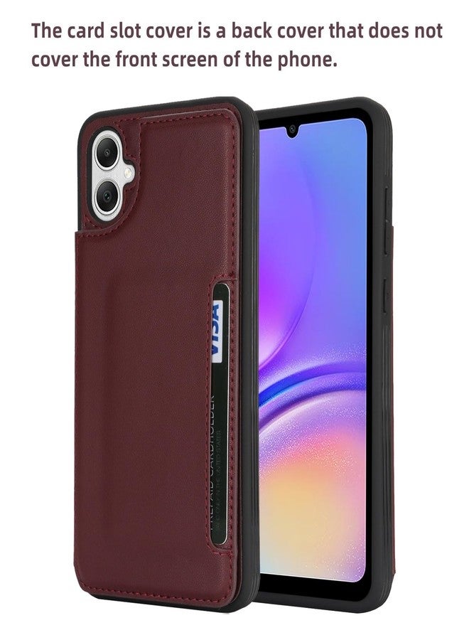 iCoverCase Compatible with Samsung Galaxy A05 Case with Card Holder, A05 Wallet Case for Women Men [RFID Blocking] PU Leather Protective Phone Case for A05 (Wine Red) - Image 3