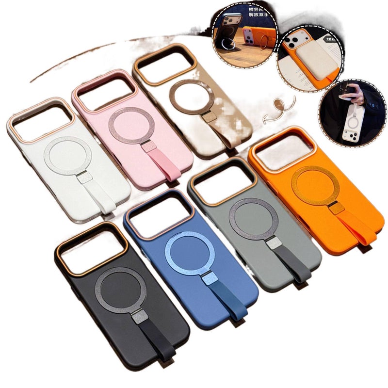 iPhone 13 Pro Max Protective PC for iPhone 13 with Kickstand and Lanyard and Skin Feel in Pink for Family Use - Image 2