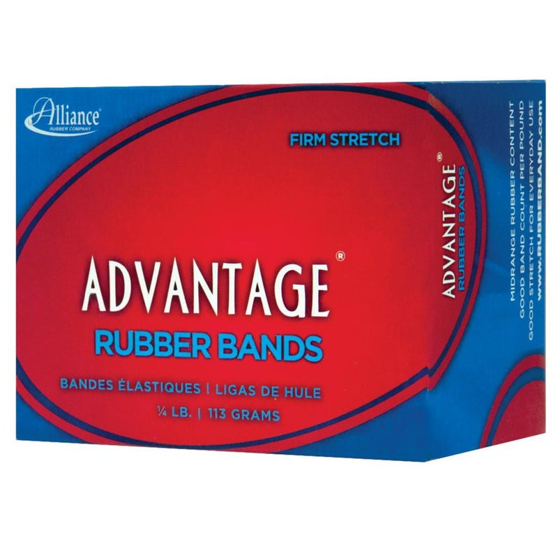 Alliance Rubber 26189 Advantage Rubber Bands Size #18, 1/4 lb Box Contains Approx. 370 Bands (3" x 1/16", Natural Crepe) - Image 2