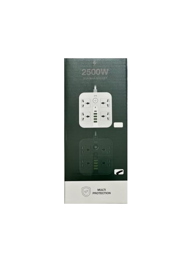 PROMASS Power Strip Extension with 4 Sockets, 4 USB Ports, 1 Type-C Port - Image 3