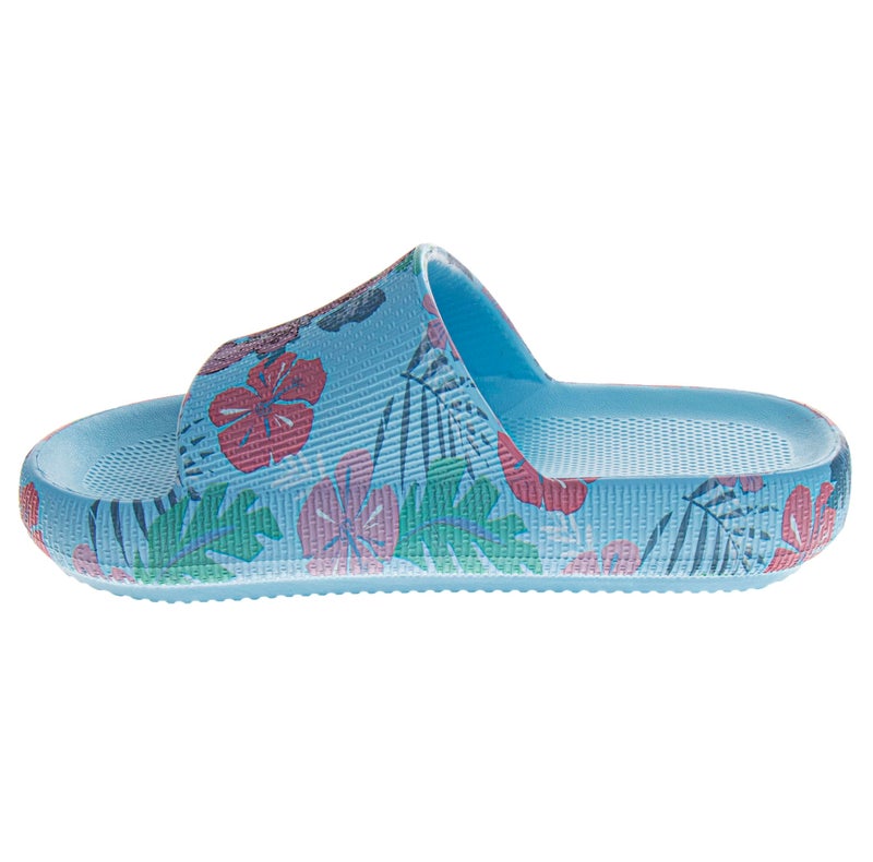 Josmo Kids Lilo and Stitch Slide Open Toe - Girls Sandals Stitch SlipOn Slides - Blue (size 13 little kid) - Image 2