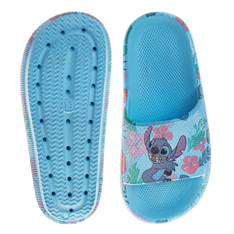 Josmo Kids Lilo and Stitch Slide Open Toe - Girls Sandals Stitch SlipOn Slides - Blue (size 13 little kid) - Image 5