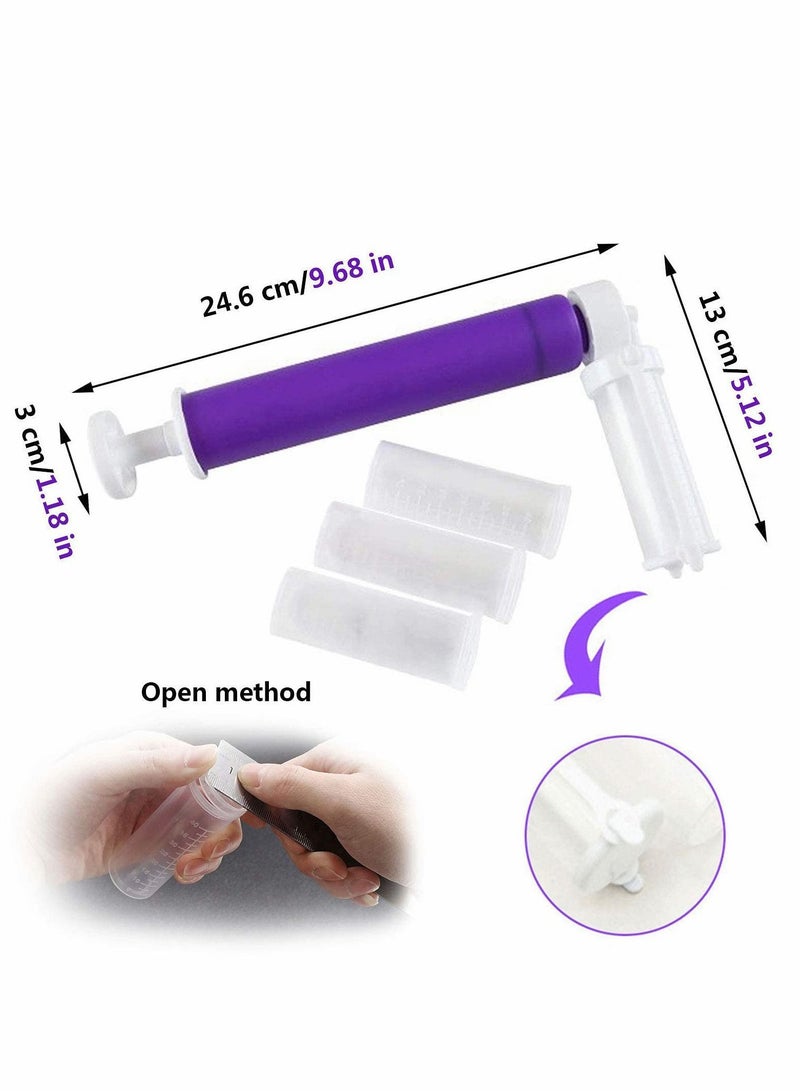 Manual Airbrush for Decorating Cakes,DIY Baking Tools with 4pcs Cake Spray Tube Kitchen Cakes Cupcakes Cookies and Desserts - Image 5