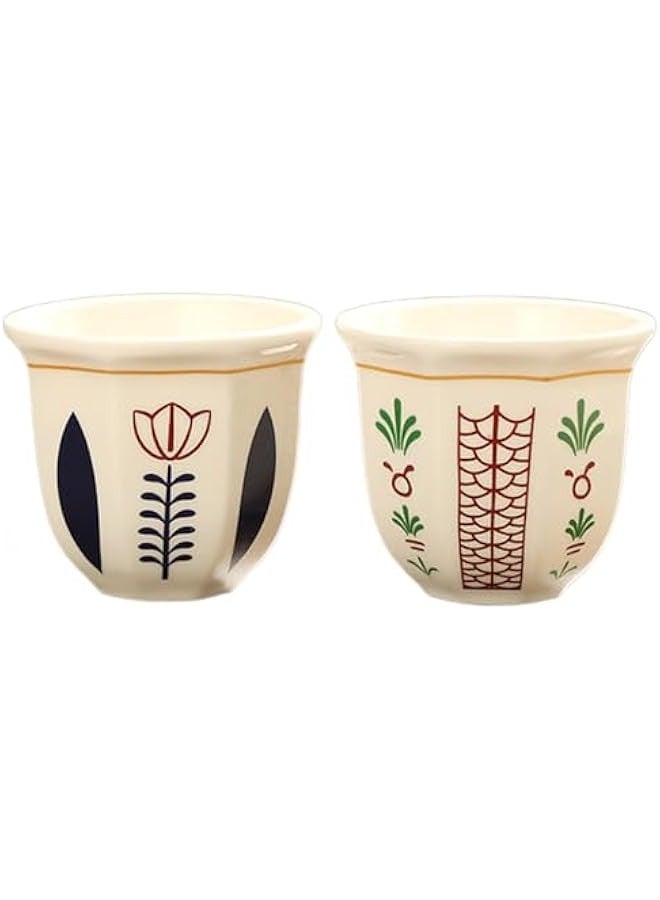 بيوينتي كوب قهوة سيراميك 180 مل من هوبزوزا، للشاي التركي والكابتشينو واللاتيه (A-180BR)، 2 - Image 4