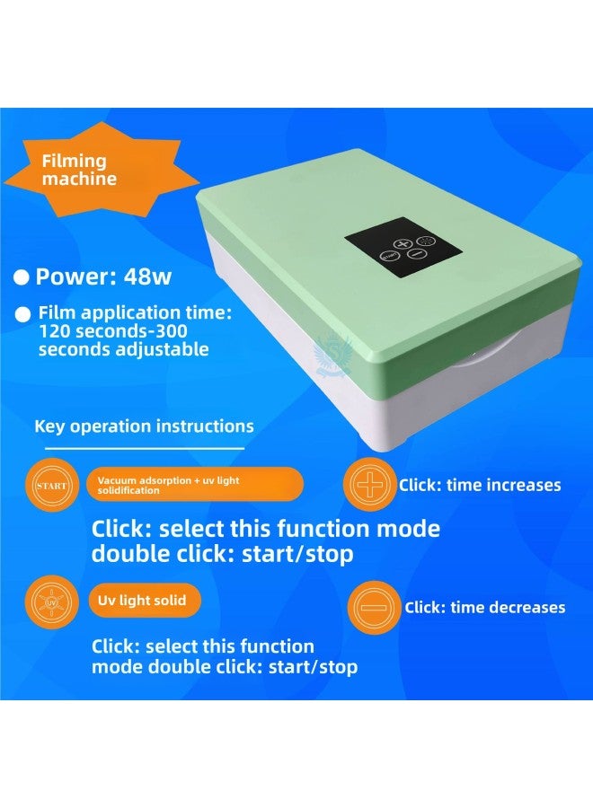 Intelligent Vacuum UV Film Cutting Machine Special Glossy Film Curved Screen Explosion-proof Scratch-resistant UV Curing Hydrogel Film-Color:Vacuum UV Laminating Machine (light Green 48W)  - Image 1