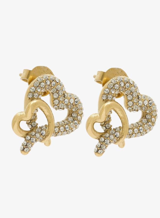 GUESS Heart Pave Studs Earrings - Image 1
