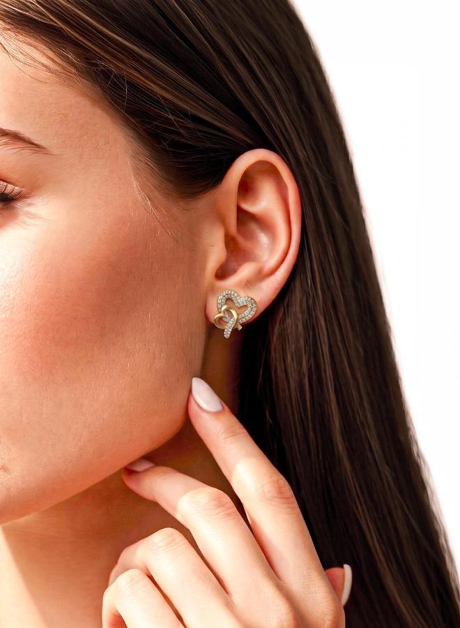 GUESS Heart Pave Studs Earrings - Image 2