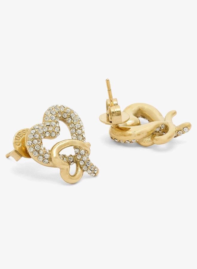 GUESS Heart Pave Studs Earrings - Image 3