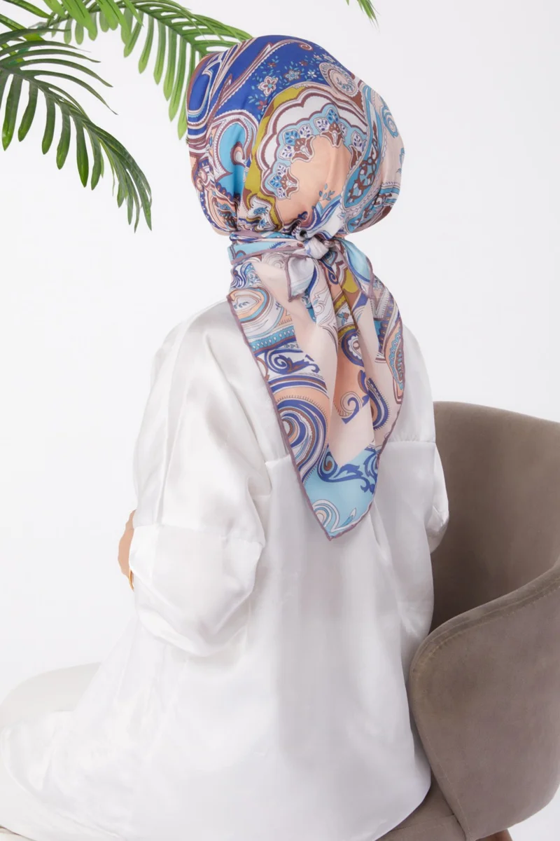 Tofisa Plain Medium Women's Brown Patterned Scarf - 25973