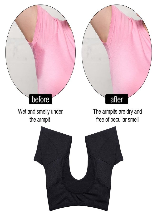 Janmercy 2 Pcs Underarm Sweat Vest Armpit Sweat Proof Shirt Anti Washable Reusable Dress Shields for Underarm Women Underwear Vest Short Sleeve for Women Ladies Armpits - Image 4
