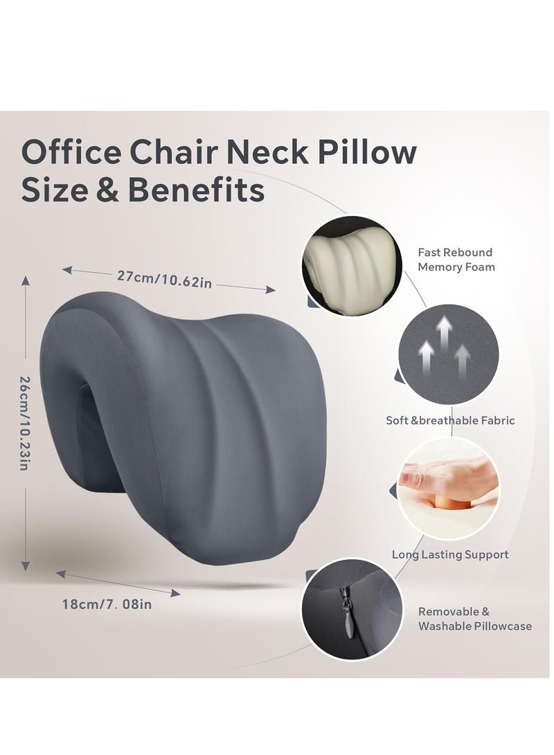 0TO1 TECH Multi-functional Neck Support for Office Chair,Baytion Neck Support Pillow for Chair Ergonomic Office Chair Neck Pillow Headrest Pillow for Improved Support Relaxation during Work Gaming,Resting（Gray） - Image 2