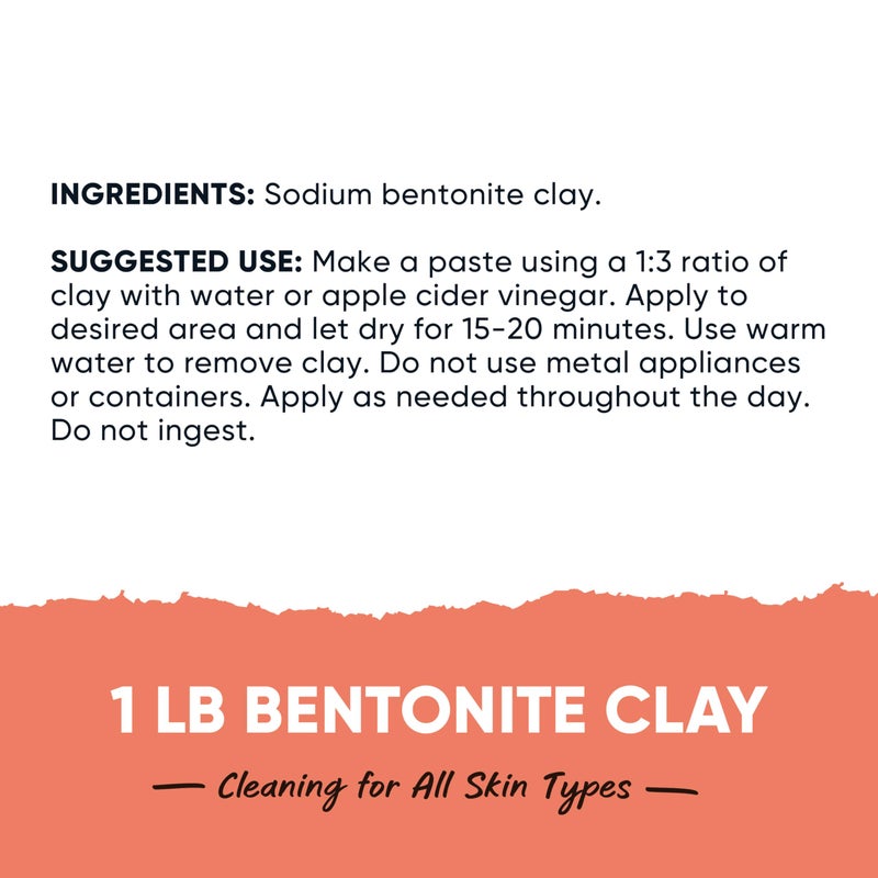 Nutricost Essentials Bentonite Clay (1 LB) - Rejuvenating Clay Mask - Image 2