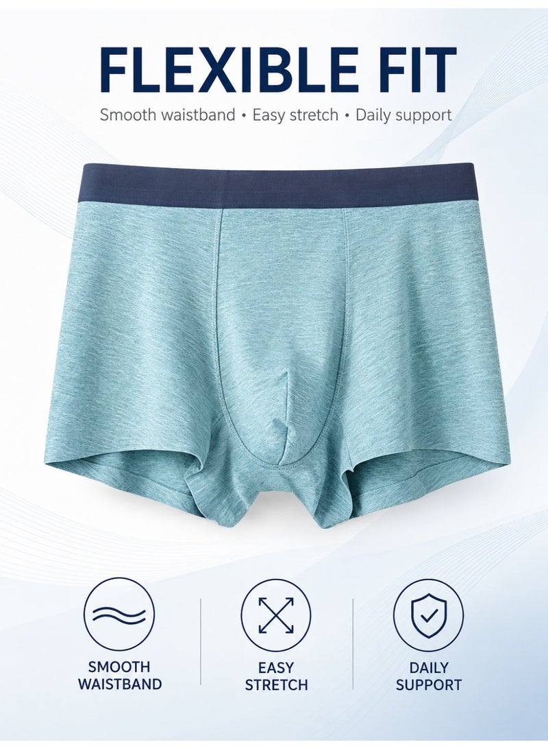 Men's Modal Boxer Briefs 4 Pack Antibacterial Honeycomb Mesh Crotch Ultra Soft Moisture Wicking L-3XL Daily Wear - Image 3
