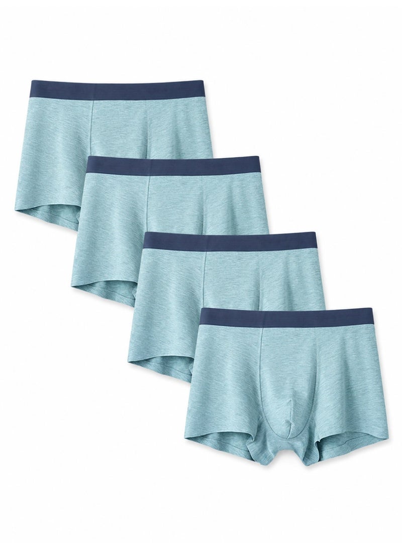 Men's Modal Boxer Briefs 4 Pack Antibacterial Honeycomb Mesh Crotch Ultra Soft Moisture Wicking L-3XL Daily Wear - Image 1