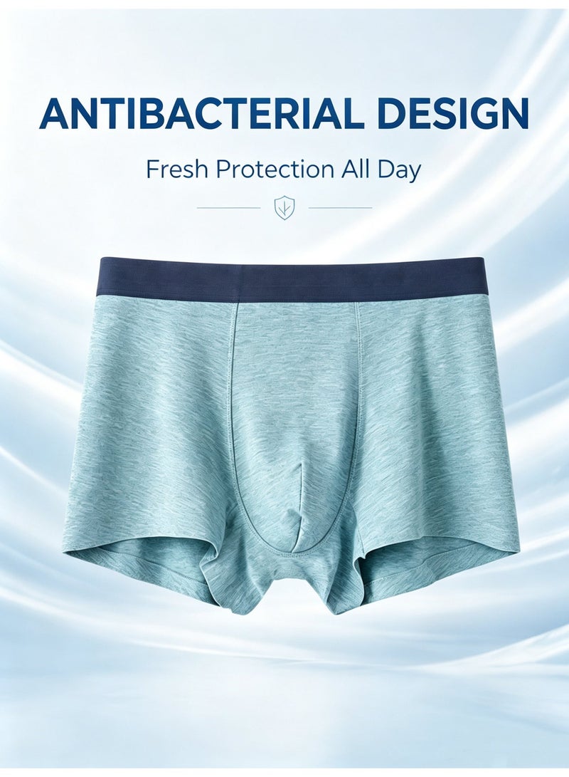 Men's Modal Boxer Briefs 4 Pack Antibacterial Honeycomb Mesh Crotch Ultra Soft Moisture Wicking L-3XL Daily Wear - Image 4