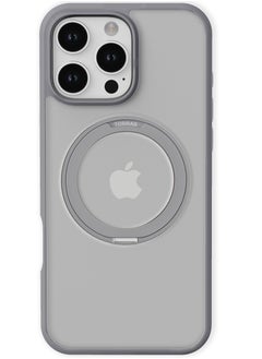 TORRAS Upgraded 360°Rotatable Magnetic Ring for iPhone 16 Pro Max Case, Fit for MagSafe with Stand & Ring Holder, 16FT Mil-Grade Shockproof Translucent for iPhone 16 Pro Max Phone Case Ostand, Grey  - Image 2