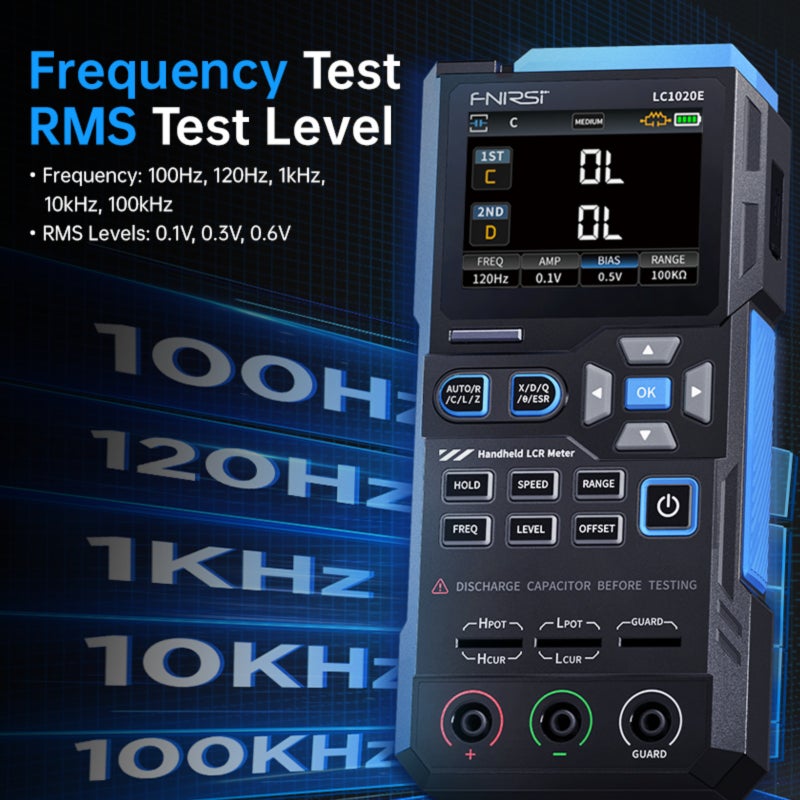 FNIRSI LC1020E High Precision Digital Bridge LCR ESR Tester Resistance Capacitance Inductance Electronic Component Measurement - Image 4