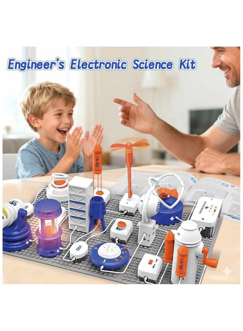 Engineer's Electronic Science Kit for Kids, 300+ Experiments with AI Smart Sound Control, STEM Educational Toys for Boys & Girls Ages 6-12, Creative Circuit Building Projects - Ideal Gift for Eid. - Image 1