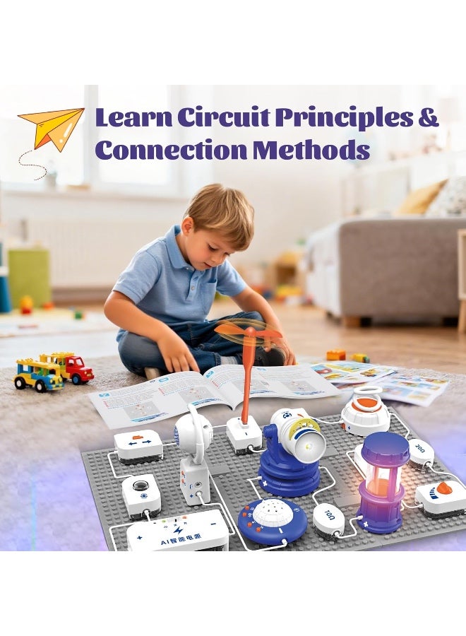 Engineer's Electronic Science Kit for Kids, 300+ Experiments with AI Smart Sound Control, STEM Educational Toys for Boys & Girls Ages 6-12, Creative Circuit Building Projects - Ideal Gift for Eid. - Image 3