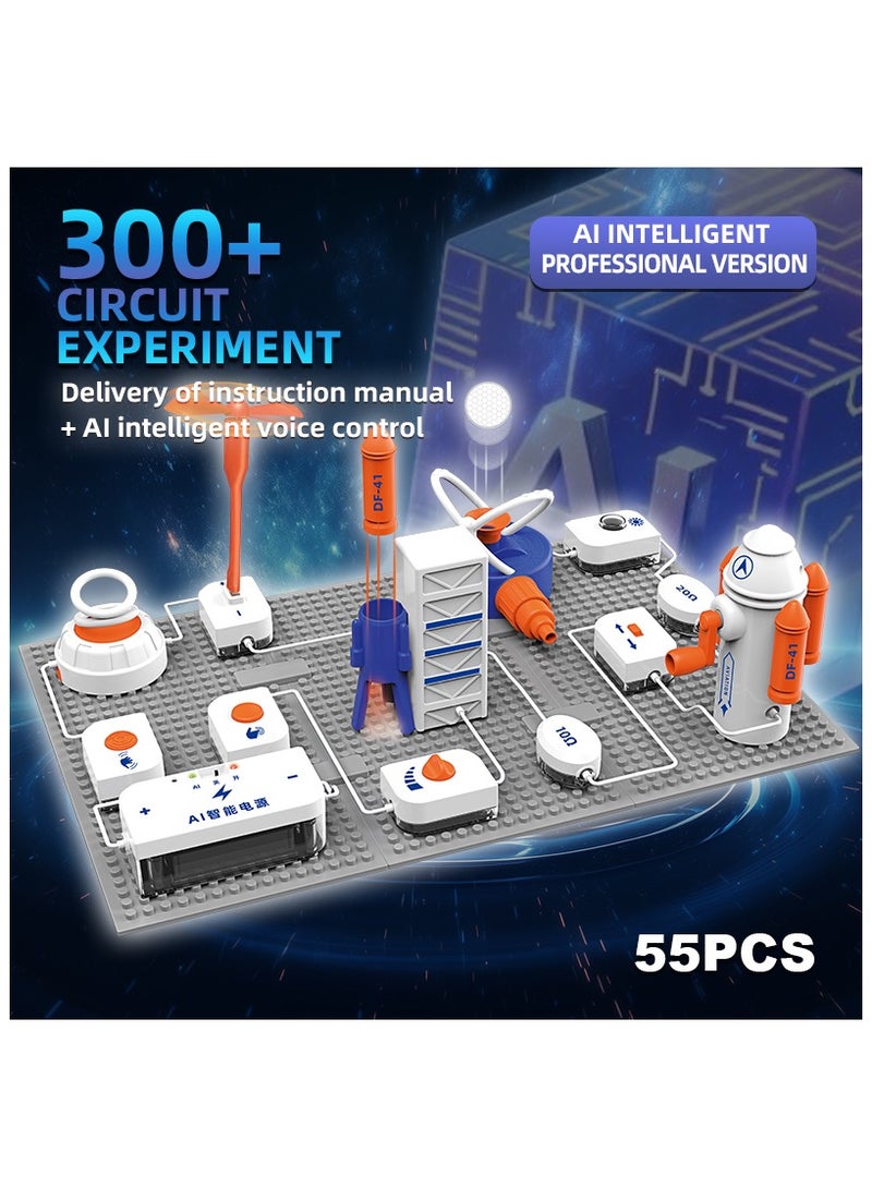 Engineer's Electronic Science Kit for Kids, 300+ Experiments with AI Smart Sound Control, STEM Educational Toys for Boys & Girls Ages 6-12, Creative Circuit Building Projects - Ideal Gift for Eid. - Image 5