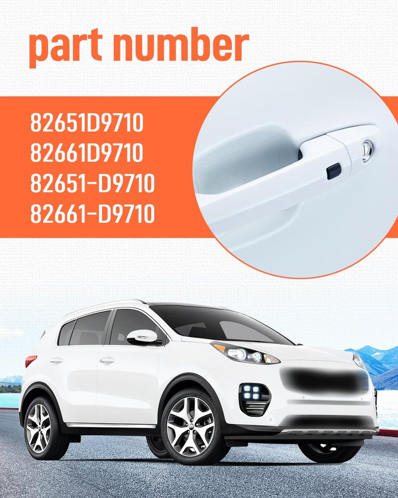 Quaneguzy Door Handle Button Switch Fit for Kia Sportage 2017-2021 Front Door Left & Right Button Switch Replace 82651D9710 82661D9710 82651-D9710 82661-D9710 - Image 4