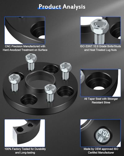 ECCPP 2PCS 4 Lug hubcentric Wheel Spacers 4x100 15mm 1979-1989 for Honda Accord 2010-2018 for Honda City 1988-2005 for Honda Civic 2006-2019 for Honda Fit - Image 5