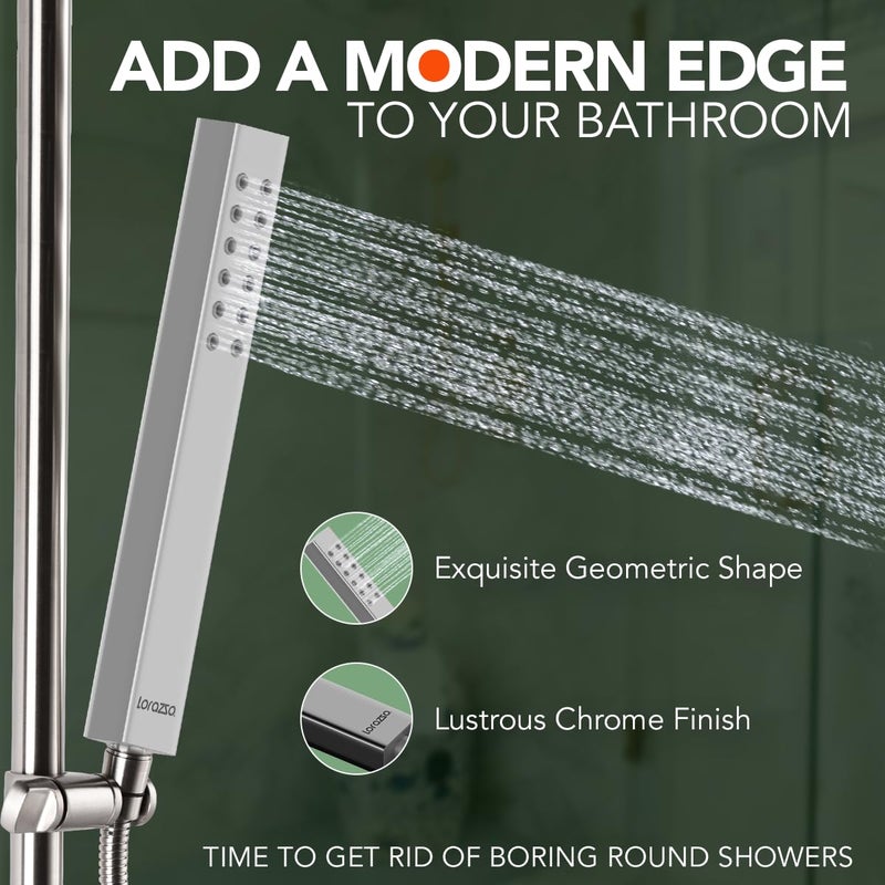 Lorazzo Majestic Mist Hand Shower for bathroom (Head only) | Anti-Clog Silicone Nozzles| Compatible with all 1/2 inch hose pipes | 1-year limited warranty - Image 4