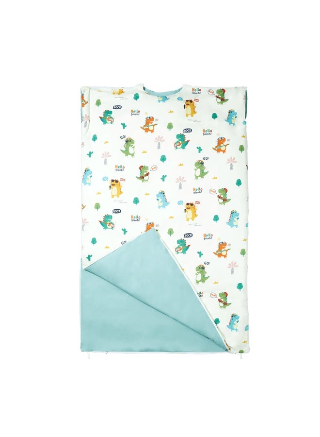 Aibedila Children's Anti-kick Blanket, Autumn And Winter Constant Temperature Warm Sleeping Bag, Pillow Set, Silk Quilt, L Size Castle Desig - Image 5
