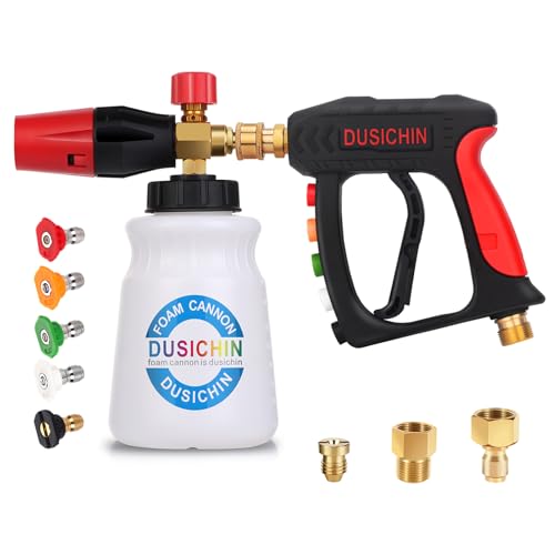 DUSICHIN DUS-018 Foam Cannon Lance Pressure Washer Nozzle Tip Spray Gun 3000 PSI Jet Wash Car Detailing - Image 2