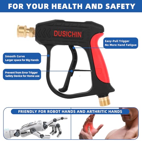 DUSICHIN DUS-018 Foam Cannon Lance Pressure Washer Nozzle Tip Spray Gun 3000 PSI Jet Wash Car Detailing - Image 5