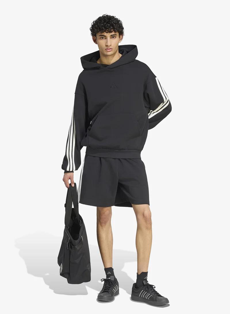Adidas BLACK/OWHITE 7" 7" 3-Stripes Essential Shorts for Men | Best Price UAE