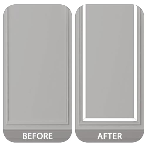 Coengwui Peel and Stick Wall Trim, Flexible Mirror Edging, Finish Molding for Ceiling Floor Tile Edge Furniture and Home Decoration (Matte White, 196.8" x 0.4") - Image 4