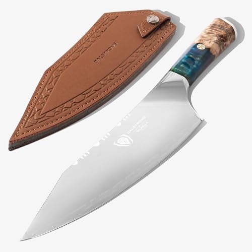 Dalstrong Chef Knife - 8 inch - Valhalla Series - Premium 9CR18MOV HC Steel - Celestial Resin & Wood Handle - Razor Sharp - Kitchen Cooking Chef's Knife - Leather Sheath - Image 5