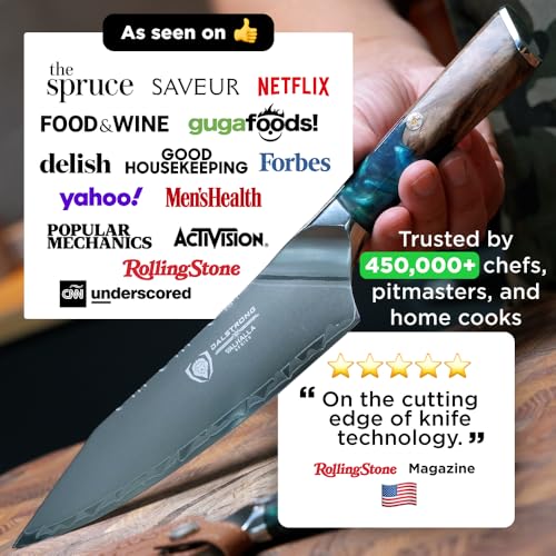 Dalstrong Chef Knife - 8 inch - Valhalla Series - Premium 9CR18MOV HC Steel - Celestial Resin & Wood Handle - Razor Sharp - Kitchen Cooking Chef's Knife - Leather Sheath - Image 2