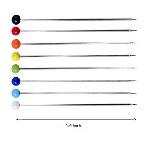 Tuzier Sewing Pins 800 PCS Straight Quilting Pins 1.6 in Glass Ball Head Pins for Fabric Crafting - Image 3