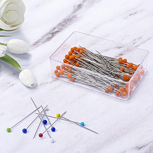 Tuzier Sewing Pins 800 PCS Straight Quilting Pins 1.6 in Glass Ball Head Pins for Fabric Crafting - Image 4