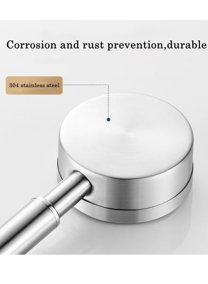 Kutis 1-Set Of 3 Piece Bathroom Pressurized Shower Head Set Stainless Steel Silver 6.5x22.5 Centimeter - Image 3