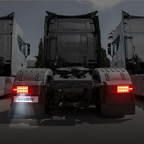 Kohree Submersible LED Trailer Lights Kit, 12V Super Bright Utility Brake Stop Turn License Tail Lights, Rectangular Trailer Lights with Wiring Kit & 2 Marker Lights for Boat RV Truck Over 80 Inches - Image 5