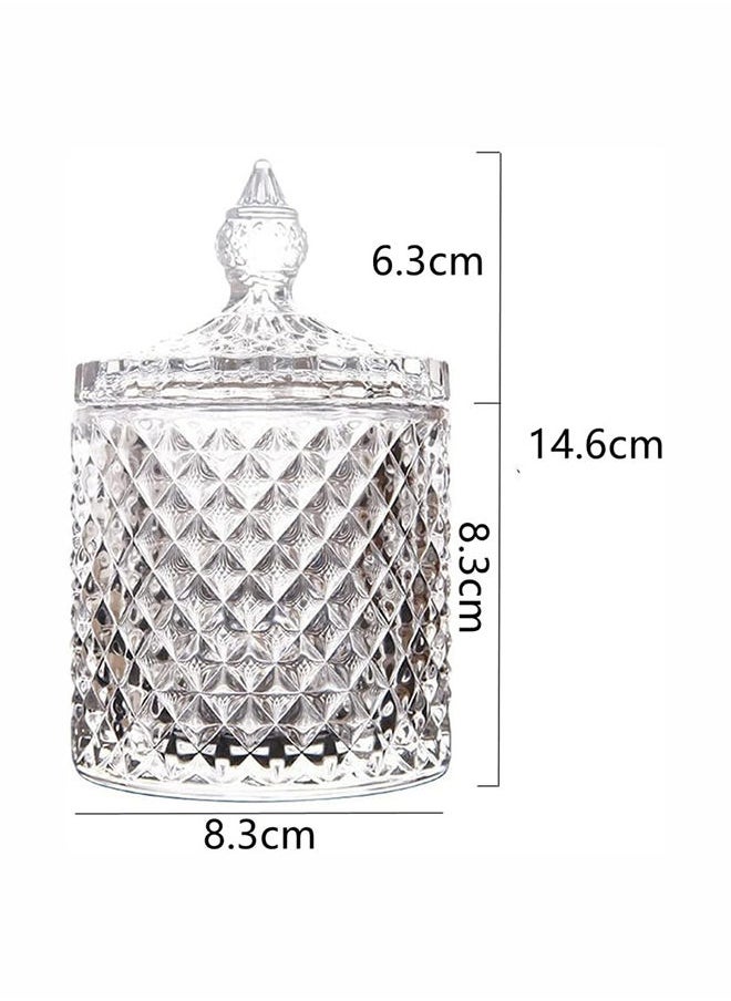 Transparent Crystal Jar With Crystal Lid Jewelry Jar With Lid Crystal Candy Dish Decorative Glass Crystal Storage Box Used For Decorative Candy Jar Candy Bowl Cookie Tin Jewelry Jar - pzsku/Z6B46DE8CE2A2C087519CZ/45/_/1689596448/8d745ed6-bb7c-4da7-8ce8-56759cd486df