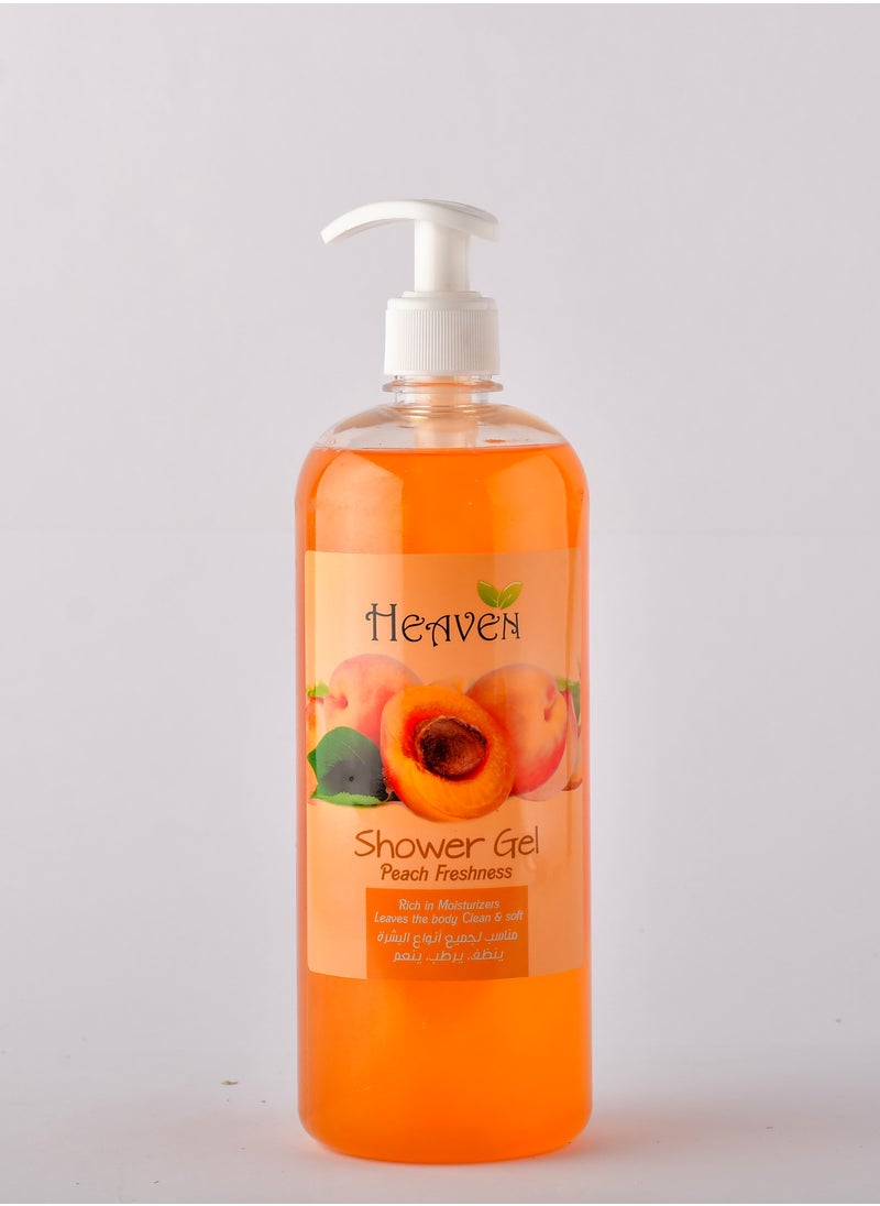 Heaven - shower gel 1000ml peach - Image 1