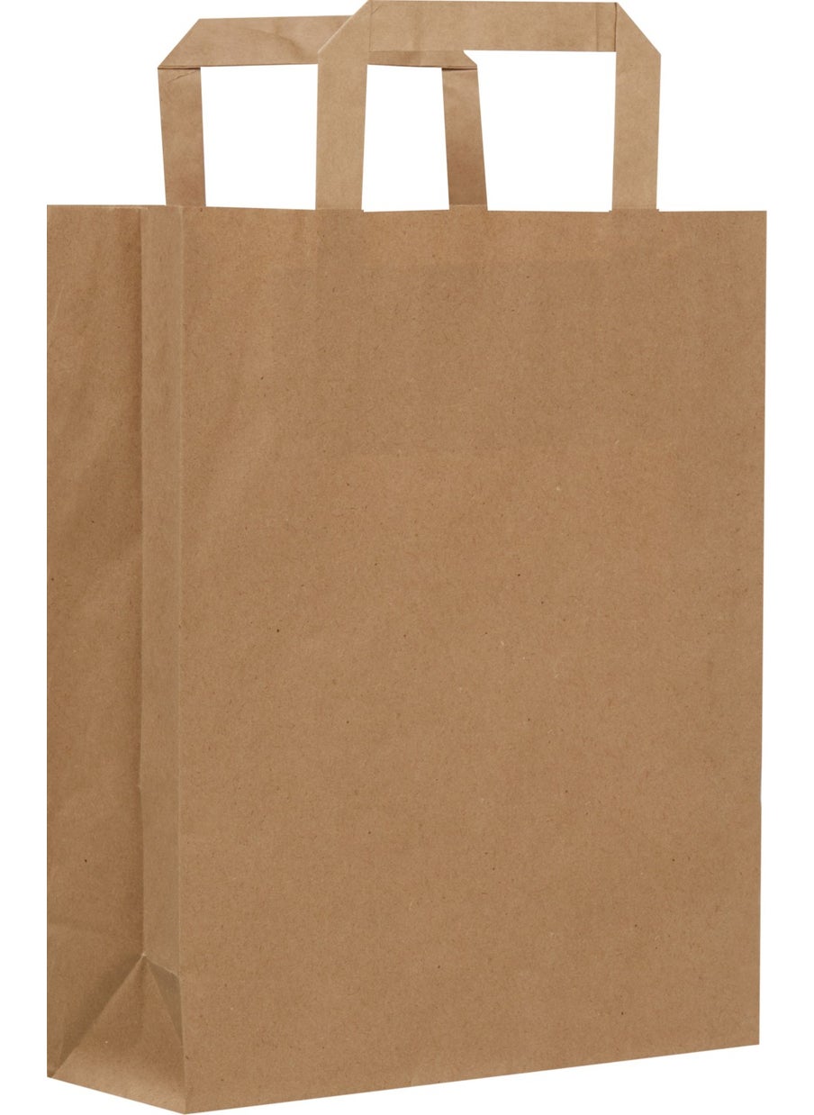 Packanya 22x27x10-500 Pieces Flat Handle Kraft Bag  - Image 2