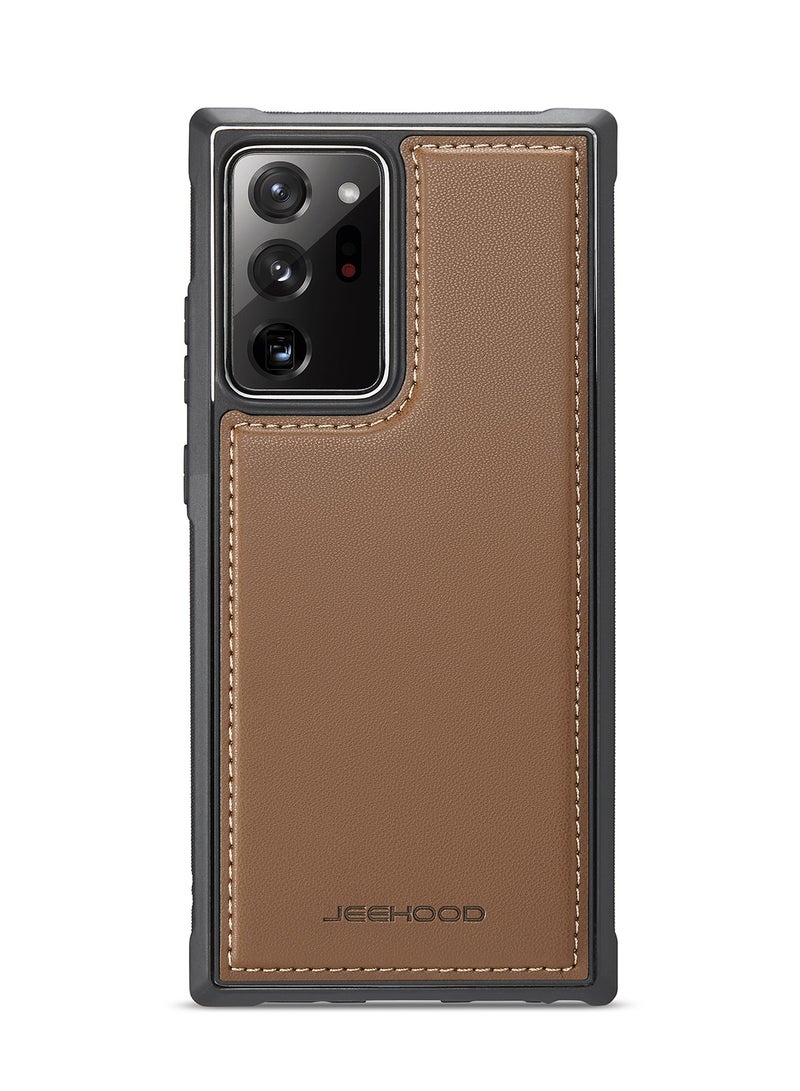 جيهود جراب حمايه من الجلد الصناعي الفاخر  متوافق مع  Samsung Galaxy Note 20 Ultra (بني) - Image 2
