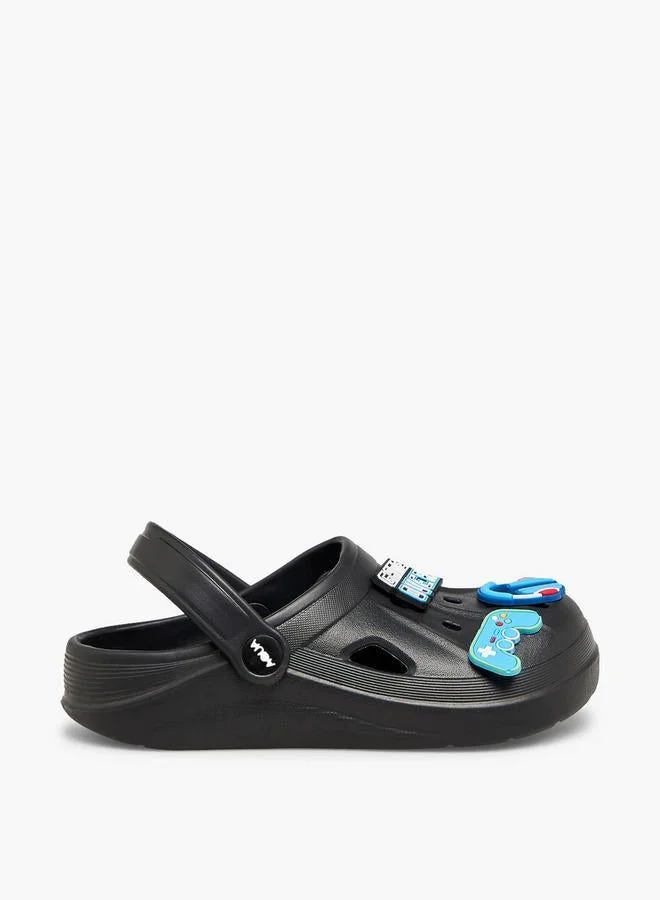 Aqua Boys Gaming Jibbitz Embellished Clogs