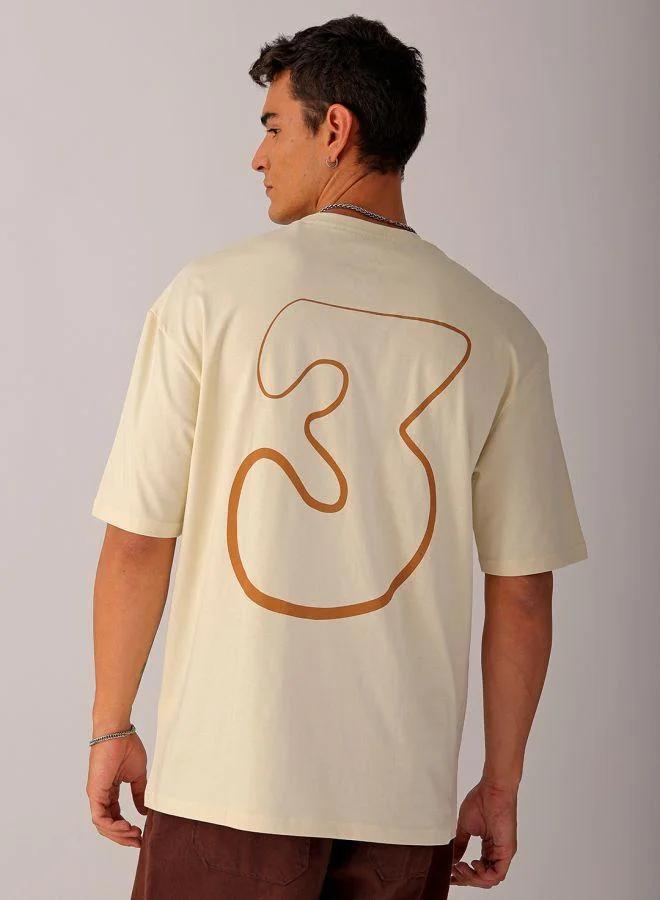 The Indian Garage Co Men Oversized Graphic Back Printed Round Neck Tshirt