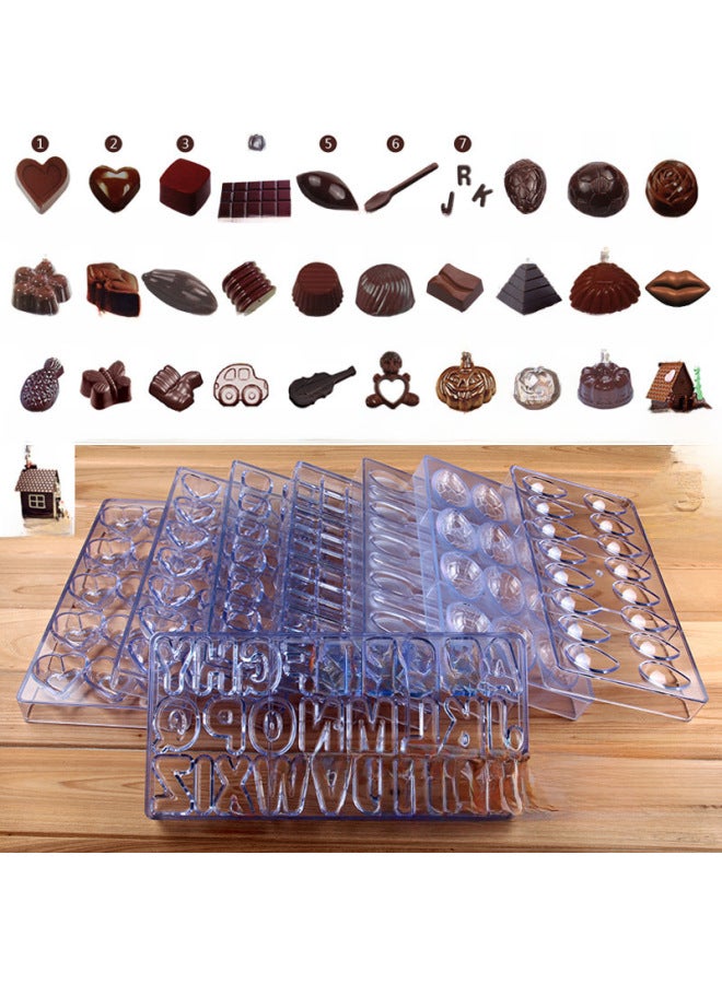 Creative Star Chocolate Mold Water Drop Heart-shaped Strawberry Hard Mold Chocolate Lotus Mold Baking Mold-Color:CC0037 Diamond  - Image 2