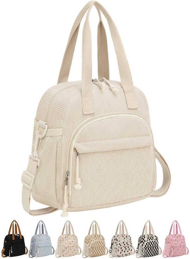ELONGRIVER Insulated Lunch Bag for Women, Kids Girls, Beige - Image 1