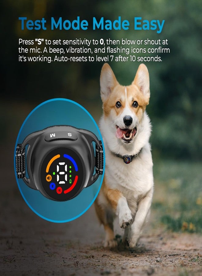 AutoSky طوق AutoSky Pets المضاد للنباح، مناسب للكلاب، مزود بخاصية التنبيه الصوتي، والاهتزاز، والتنبيه الصوتي مع الاهتزاز فقط. يضمن هذا الطوق تدريبًا فعالًا دون صدمات كهربائية. - Image 4