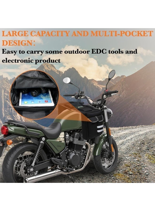 Soofam ATV Saddle Bag,Water-Resistant Hunting Tank Pack for All-Terrain Vehicles, Compatible with Most ATVs, Snowmobiles, Motorcycles & Bicycles (Black) - Image 4