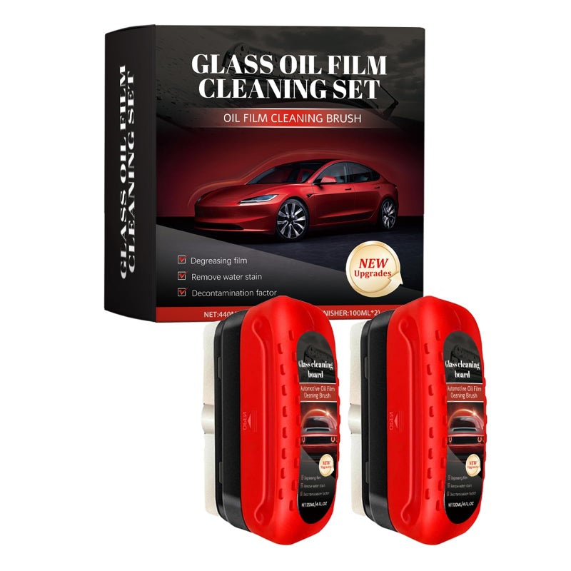 veook Automotive Oil Film Cleaning BrushReusable Car Clear Vision Glass Cleaner for Car WindowsUpgraded AntiRain Fog Windshield Glass Oil Film RemoverGlass Cleaning Board Improves Visibility2PCS - Image 3