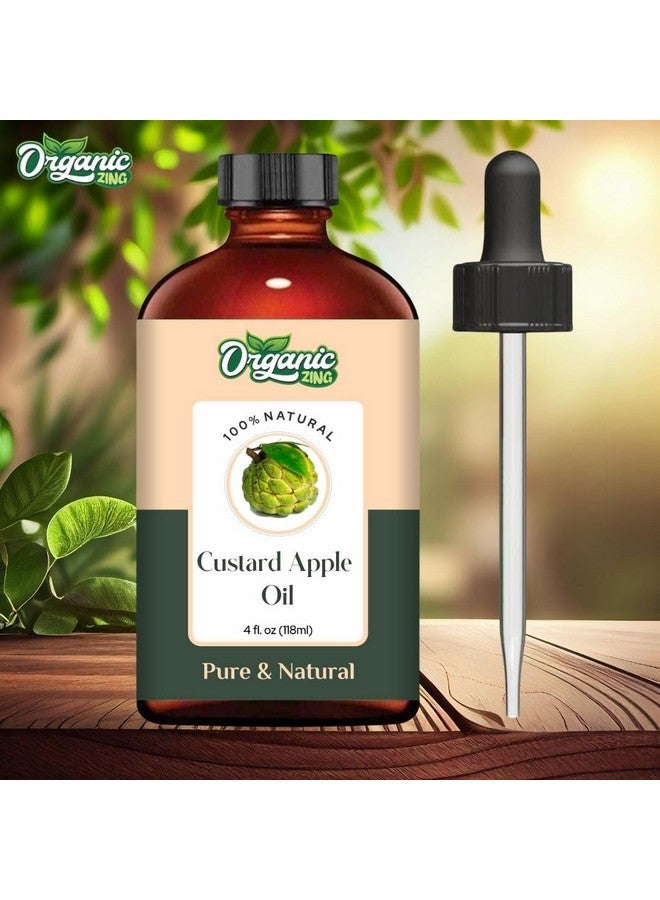 Organic Zing Custard Apple (Annona Reticulata) Oil | Pure & Natural Carrier Oil for Skincare, Hair Care & Massage - 118ml/3.99fl oz - Image 3